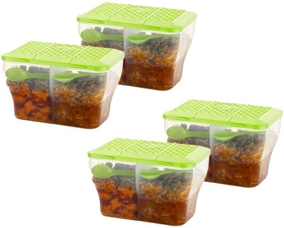 hitu Plastic Utility Container  - 2000 ml(Pack of 4, Clear)