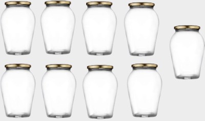 AFAST Glass Grocery Container  - 1000 ml(Pack of 9, Clear)