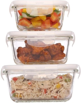 MANTAVYA Plastic Fridge Container  - 1000 ml, 620 ml, 400 ml(Pack of 2, Multicolor)