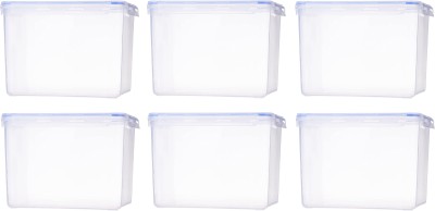Jespper Collection Plastic Utility Container  - 10800 ml(Pack of 6, Clear)