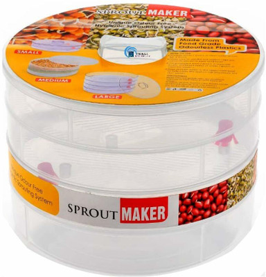 premium mart Plastic Sprout Maker  - 4 L(Clear)