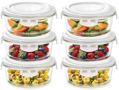 BOROSIL Glass Grocery Container  - 5700 ml(Pack of 6, Clear)