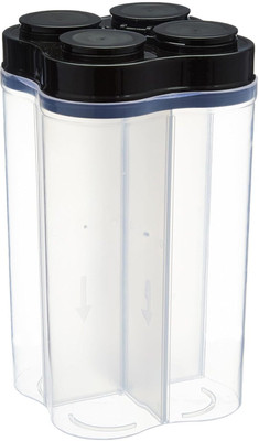 WIBE Plastic Grocery Container  - 2500 ml(Black)