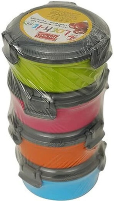 Hak Agencies Plastic Utility Container  - 300 ml(Pack of 4, Multicolor)