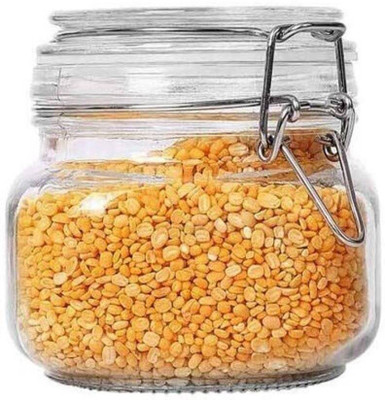 SolaceWave Glass Cookie Jar  - 500 ml(Clear)
