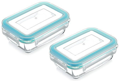 KEITSI Glass Fridge Container  - 400 ml(Pack of 2, Clear)