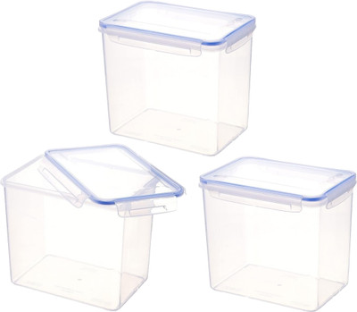 Nabhya Plastic Utility Container  - 4400 ml(Pack of 3, Clear)