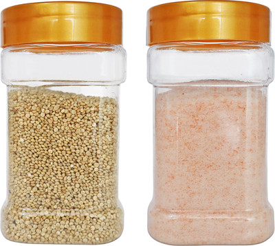 Pure Source India Plastic Utility Container  - 200 ml(Pack of 2, Gold)