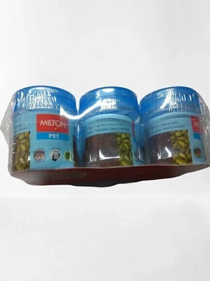 MILTON Plastic Grocery Container  - 200 ml(Pack of 3, Clear, Blue)
