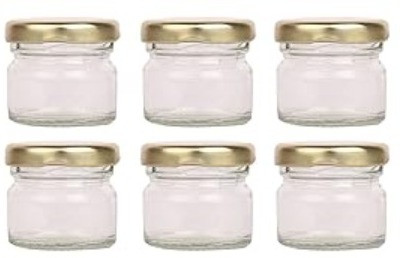 HANUMAN TRADINGS CO Glass Grocery Container  - 30 ml(Pack of 6, Clear)