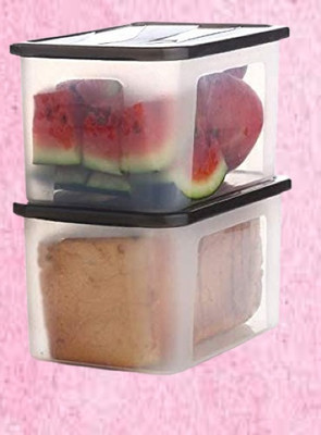 ADMONITION Plastic Bread Container  - 2000 ml(Pack of 2, Brown)