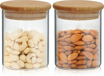 Rawal Glass Grocery Container  - 600 ml(Pack of 2, Clear)