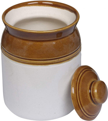 NAVPATH Ceramic Pickle Jar  - 1000 ml(Multicolor)