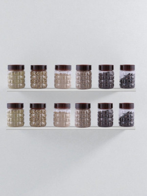 Sk world Plastic Grocery Container  - 250 ml(Pack of 12, Maroon)
