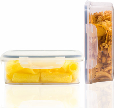 SCL Steelo Plastic Grocery Container  - 2000 ml(Pack of 2, Clear)