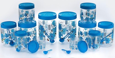 Eos Plastic Cereal Dispenser  - 1000 ml, 500 ml, 250 ml, 200 ml(Pack of 12, Blue)
