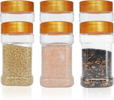 Pure Source India Plastic Utility Container  - 200 ml(Pack of 6, Gold)