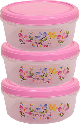 KUBER INDUSTRIES Plastic Grocery Container  - 3000 ml(Pack of 3, Pink)