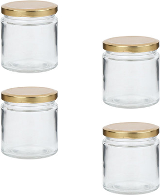 1st Time Glass Utility Container  - 100 ml(Pack of 4, Clear)