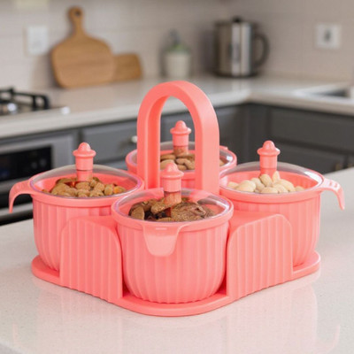 CHITRAKUT Plastic Utility Container  - 500 g(Pink)