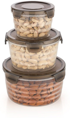smartbell Plastic Utility Container  - 1800 ml(Pack of 3, Brown)