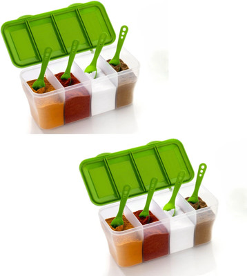 MAXIITOOLII Plastic Grocery Container  - 800 ml(Pack of 2, Green)