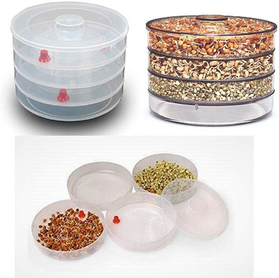Zubix Plastic Sprout Maker  - 500 ml(Clear)