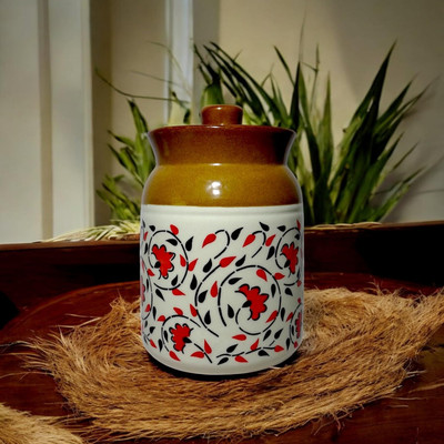 GleamSun Ceramic Pickle Jar  - 1250 ml(Multicolor)