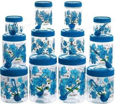 PEYTON Plastic Grocery Container  - 2000 ml, 1500 ml, 1000 ml, 750 ml, 500 ml, 250 ml(Pack of 12, Blue)