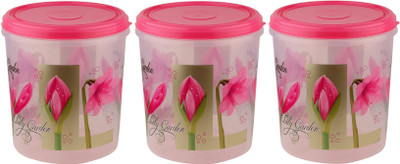 N H Enterprise Plastic Utility Container  - 5000 ml(Pack of 3, Pink)