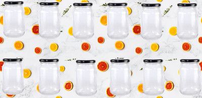 AFAST Glass Utility Container  - 1000 ml(Pack of 12, Clear)