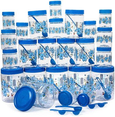 Sentricus Plastic Grocery Container  - 250 ml, 350 ml, 650 ml, 1200 ml(Pack of 24, Blue)