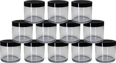 nsb herbals Polypropylene Utility Container  - 100 ml(Pack of 12, Clear, Black)