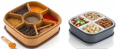 Kota Multi Store Plastic Utility Container  - 2000 ml(Pack of 2, Multicolor)