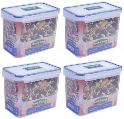 PRAGATI SALES Plastic Utility Container  - 3570 ml(Pack of 4, White)