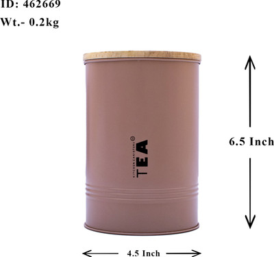 Craftlayout Iron Tea Coffee & Sugar Container  - 900 ml(Brown)