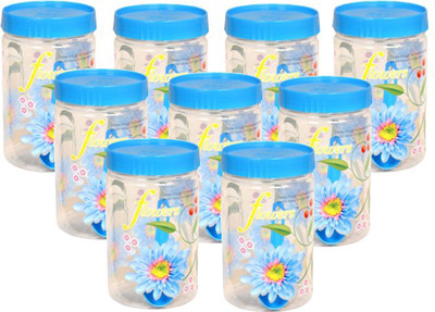 KUBER INDUSTRIES Plastic Grocery Container  - 1100 ml(Pack of 9, Blue)