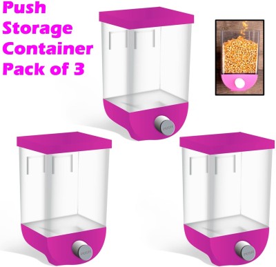 ZURU BUNCH Plastic Grocery Container  - 1100 ml(Pack of 3, Pink)