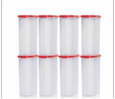 TUPPERWARE Polypropylene Grocery Container  - 2300 ml(Pack of 8, Red, White)