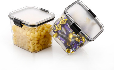 lecomby Plastic Grocery Container  - 700 ml(Pack of 2, Clear)