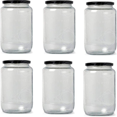 1st Time Glass Utility Container  - 500 ml(Pack of 6, Clear)