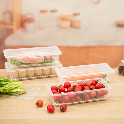 Adhunyk Plastic Fridge Container  - 1500 ml(Pack of 4, Clear)