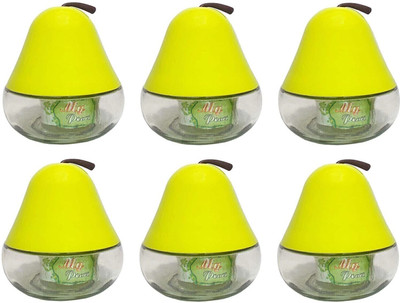 Avresta Glass Pickle Jar  - 200 ml(Pack of 6, Clear, Green)