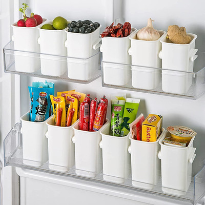 2Mech Plastic Fridge Container  - 1000 ml(Pack of 12, White)