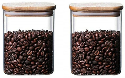 morryz Glass Grocery Container  - 750 ml(Pack of 6, Clear)