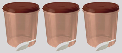 AK HUB Plastic Grocery Container  - 15000 ml(Pack of 3, Brown)