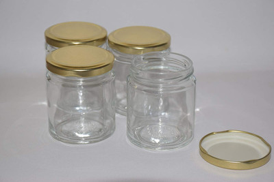 Pure Source India Glass Cookie Jar  - 50 g(Pack of 4, Clear)