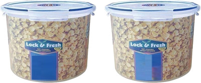 Nabhya Plastic Utility Container  - 5 L(Pack of 2, White)