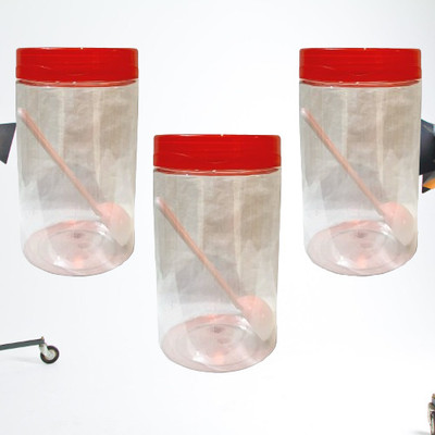 Batukware Plastic Fridge Container  - 1200 ml(Pack of 6, Clear)