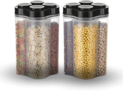 GRADALL Plastic Grocery Container  - 2500 ml(Pack of 2, White)